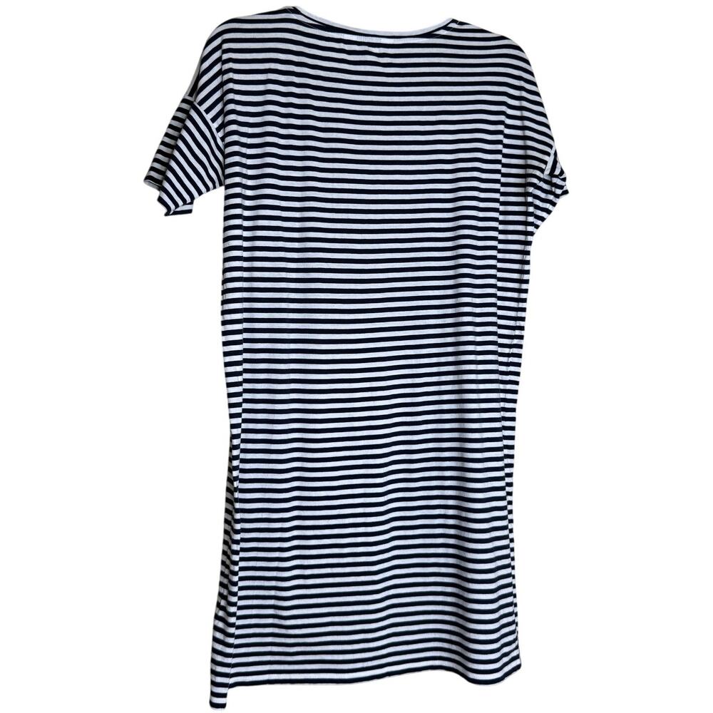 Everlane Mini Dress Women Small Blue White Stripe Nautical Coastal Beachy Preppy - Picture 2 of 7